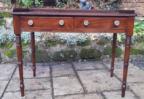 REGENCY MAHOGANY WRITING OR DRESSING TABLE - ADDITIONAL PHOTO 1