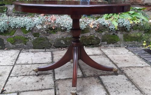MAHOGANY PEDESTAL CENTRE TABLE - ADDITIONAL PHOTO 5