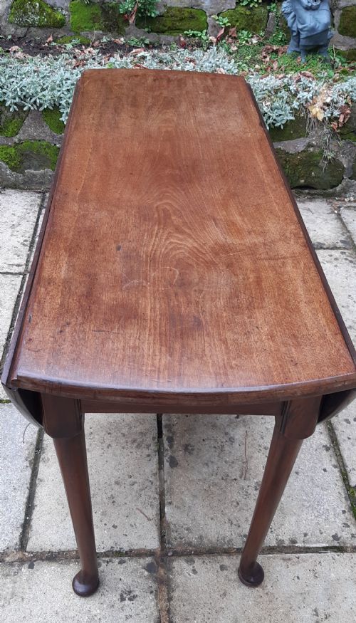 GEORGIAN MAHOGANY DROP LEAF DINING TABLE - ADDITIONAL PHOTO 4