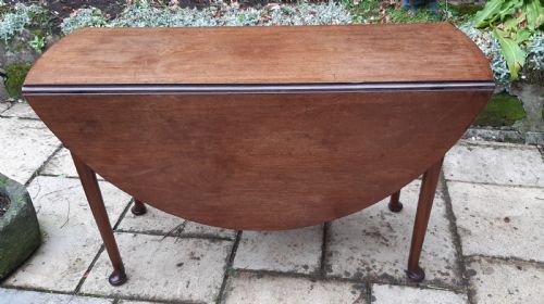 GEORGIAN MAHOGANY DROP LEAF DINING TABLE - ADDITIONAL PHOTO 5