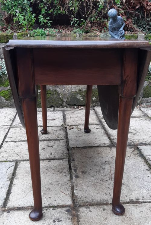GEORGIAN MAHOGANY DROP LEAF DINING TABLE - ADDITIONAL PHOTO 6