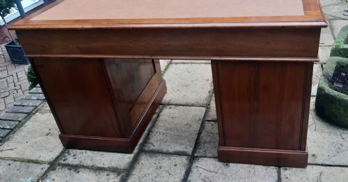 EDWARDIAN WALNUT DESK 4' 6 - ADDITIONAL PHOTO 5