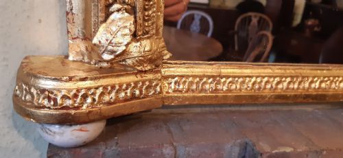 VICTORIAN GILT OVERMANTLE OR OVERMANTEL MIRROR - ADDITIONAL PHOTO 7