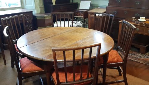 GEORGIAN MAHOGANY DROP LEAF DINING TABLE - ADDITIONAL PHOTO 1