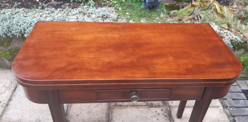 GEORGIAN MAHOGANY TEA TABLE - ADDITIONAL PHOTO 1