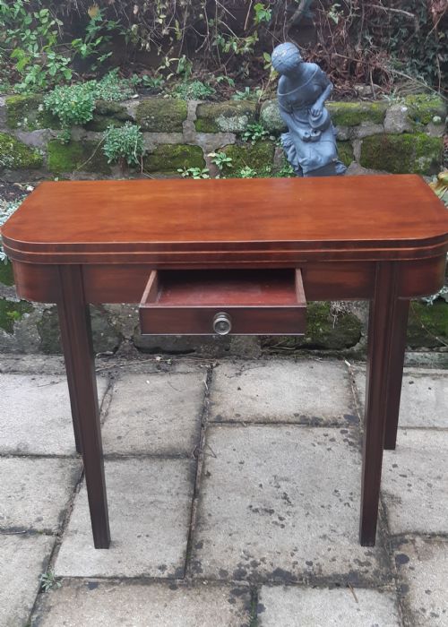 GEORGIAN MAHOGANY TEA TABLE - ADDITIONAL PHOTO 2