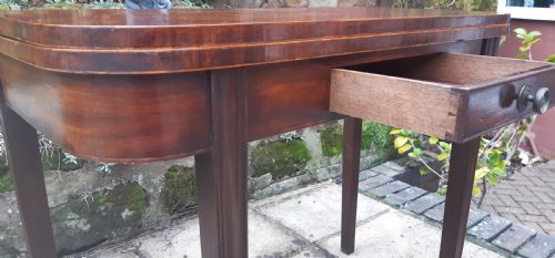 GEORGIAN MAHOGANY TEA TABLE - ADDITIONAL PHOTO 4