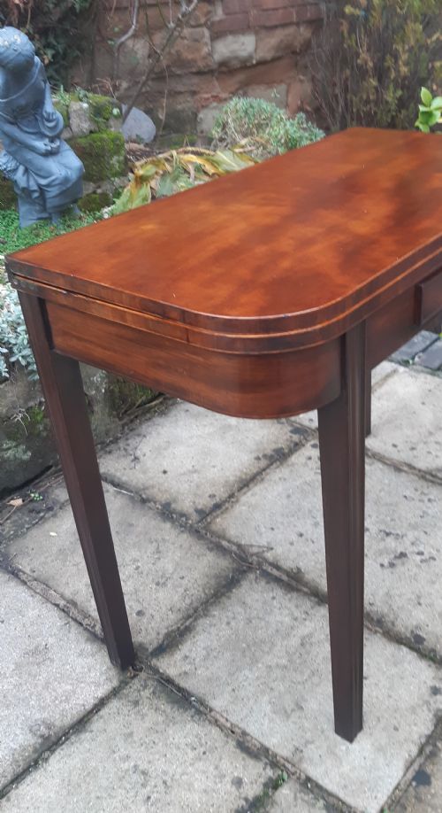GEORGIAN MAHOGANY TEA TABLE - ADDITIONAL PHOTO 5