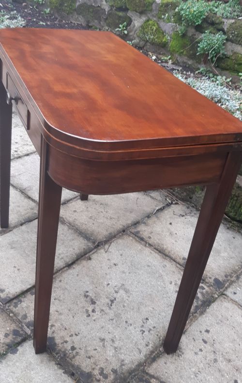 GEORGIAN MAHOGANY TEA TABLE - ADDITIONAL PHOTO 6