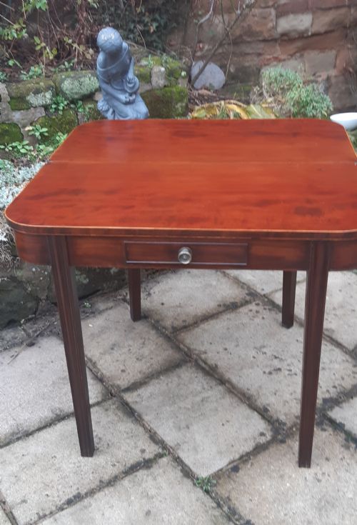 GEORGIAN MAHOGANY TEA TABLE - ADDITIONAL PHOTO 9