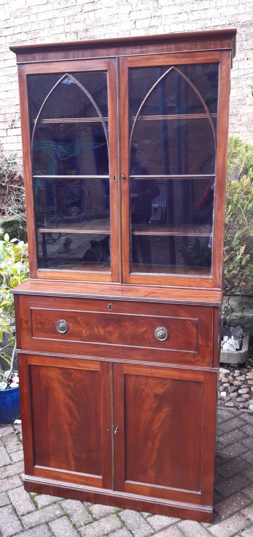 secretaire bookcase - CATEGORY: ANTIQUE BOOKCASES - DATED 19TH CENTURY