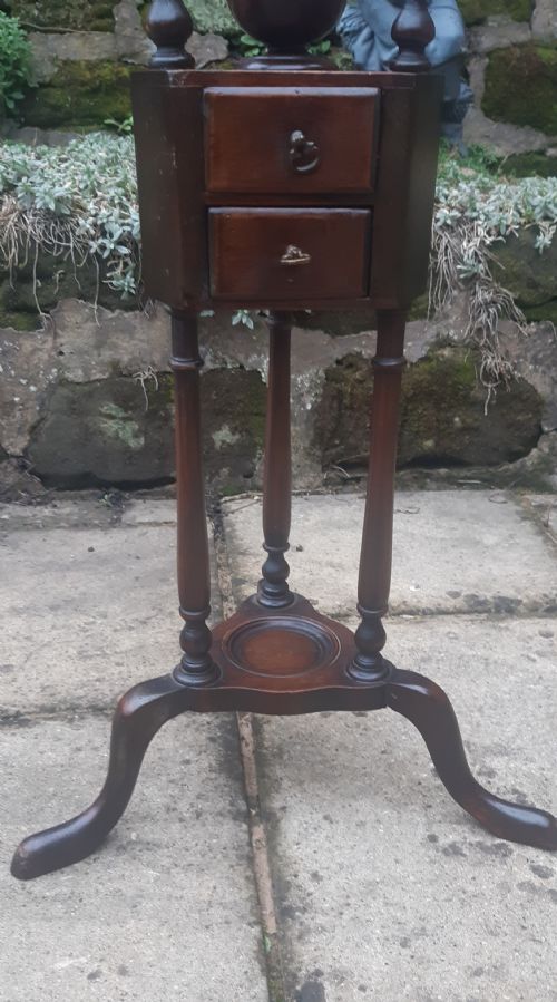 MAHOGANY WASHSTAND WIG STAND - ADDITIONAL PHOTO 3