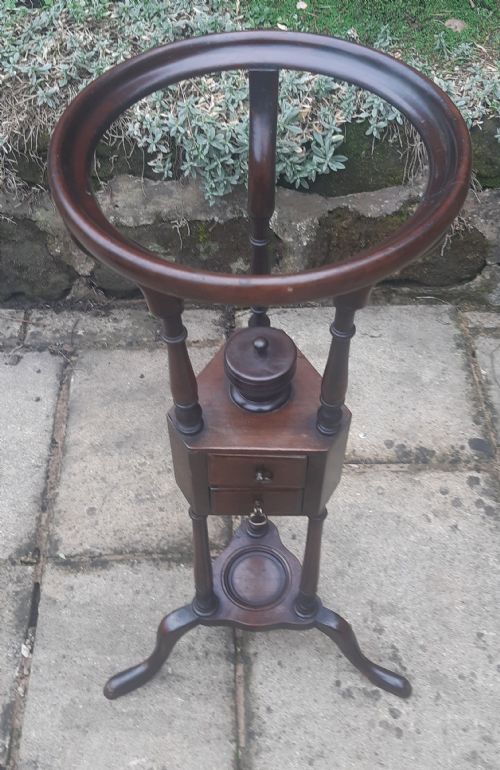 MAHOGANY WASHSTAND WIG STAND - ADDITIONAL PHOTO 4