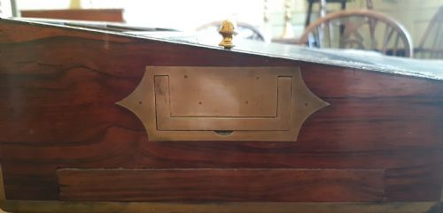 EXQUISITE ROSEWOOD BRASS BOUND WRITING BOX - ADDITIONAL PHOTO 5