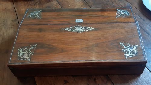 ROSEWOOD WRITING BOX SLOPE - ADDITIONAL PHOTO 1