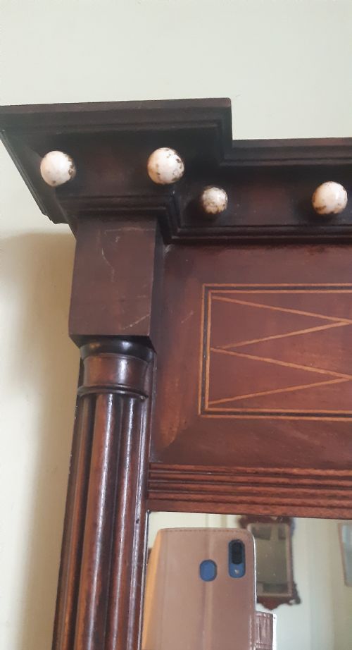 REGENCY PIER WALL MIRROR MAHOGANY - ADDITIONAL PHOTO 1
