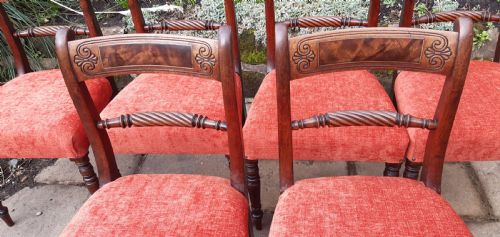 BEAUTIFUL SET OF SIX MAHOGANY REGENCY DINING CHAIRS - ADDITIONAL PHOTO 6