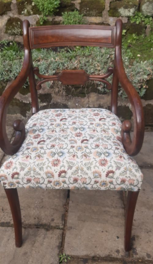 regency mahogany desk chair - CATEGORY: ANTIQUE CHAIRS - DATED REGENCY