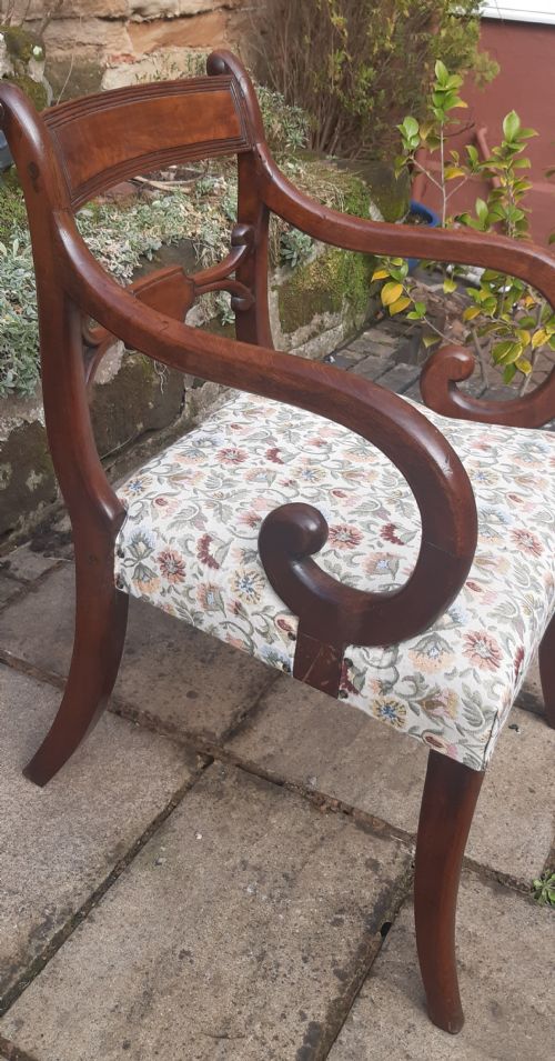 REGENCY MAHOGANY DESK CHAIR - ADDITIONAL PHOTO 3