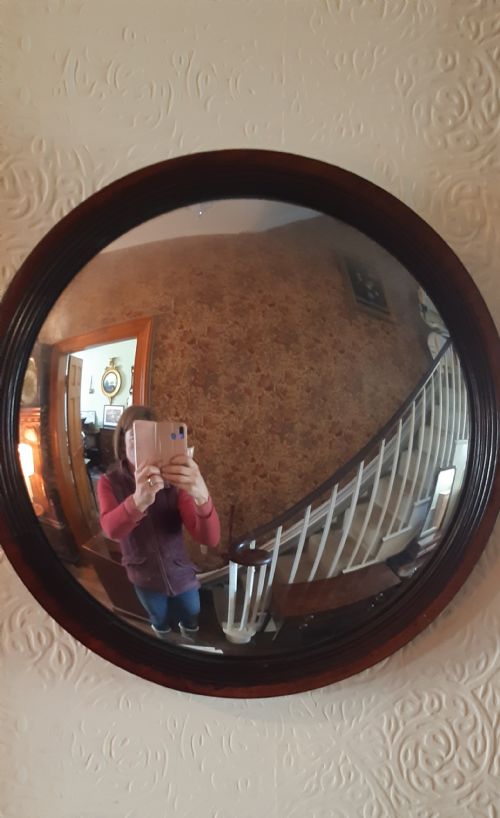 convex mirror - CATEGORY: ANTIQUE MIRRORS - DATED 19TH CENTURY