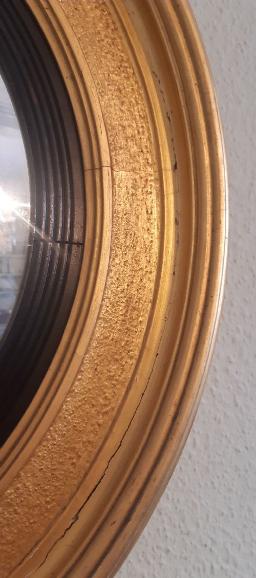 GILT EAGLE CONVEX MIRROR - ADDITIONAL PHOTO 3
