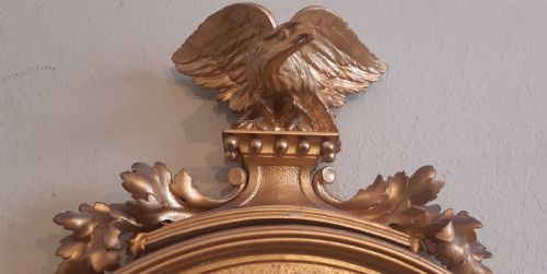 GILT EAGLE CONVEX MIRROR - ADDITIONAL PHOTO 4