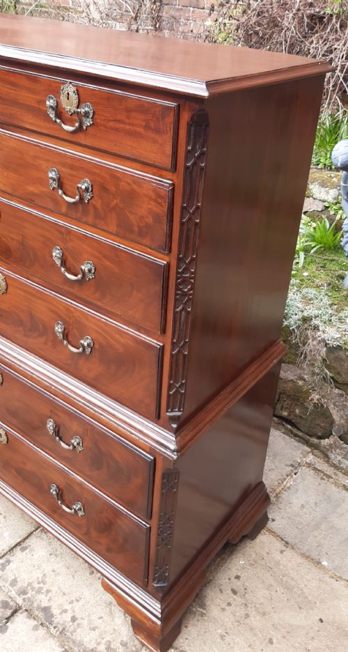 A RARE SIZED GEORGIAN CHEST ON CHEST - ADDITIONAL PHOTO 17