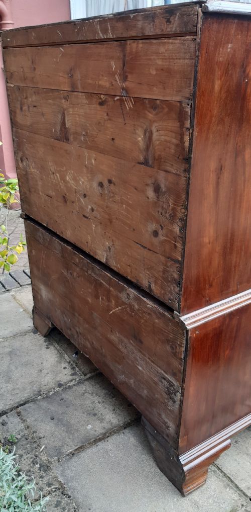 A RARE SIZED GEORGIAN CHEST ON CHEST - ADDITIONAL PHOTO 18