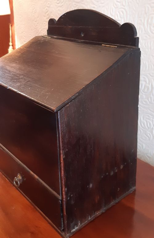 GEORGIAN OAK SALT OR CANDLE BOX - ADDITIONAL PHOTO 3