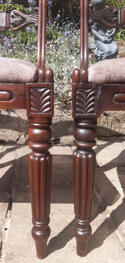 FINE SET OF FOUR MAHOGANY CHAIRS - ADDITIONAL PHOTO 3