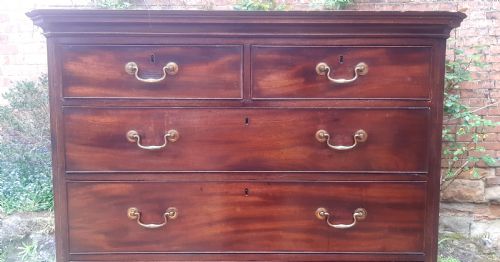 LOVELY GEORGIAN MAHOGANY TALLBOY CHEST ON CHEST - ADDITIONAL PHOTO 14