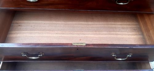 LOVELY GEORGIAN MAHOGANY TALLBOY CHEST ON CHEST - ADDITIONAL PHOTO 16