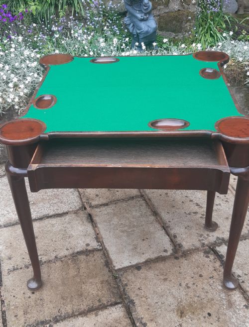 GEORGIAN MAHOGANY CARD TABLE - ADDITIONAL PHOTO 2