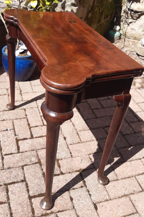 GEORGIAN MAHOGANY CARD TABLE - ADDITIONAL PHOTO 3