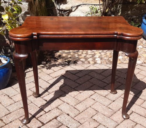 georgian mahogany card table - CATEGORY: ANTIQUE TABLES - DATED GEORGIAN