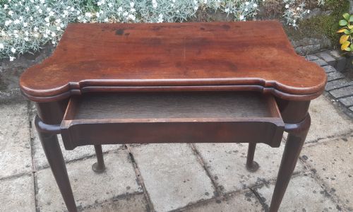 GEORGIAN MAHOGANY CARD TABLE - ADDITIONAL PHOTO 9