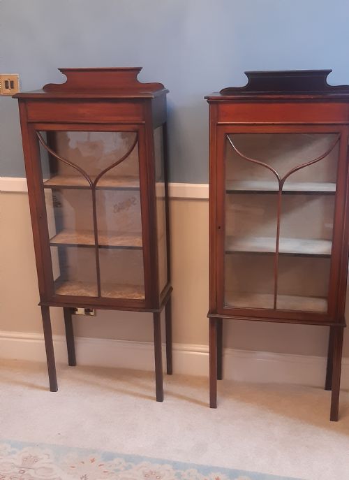 a pair of display cabinets - CATEGORY: ANTIQUE CABINETS - DATED EDWARDIAN