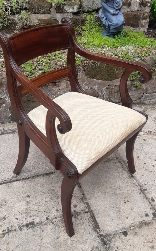regency desk chair mahogany - CATEGORY: ANTIQUE CHAIRS - DATED REGENCY
