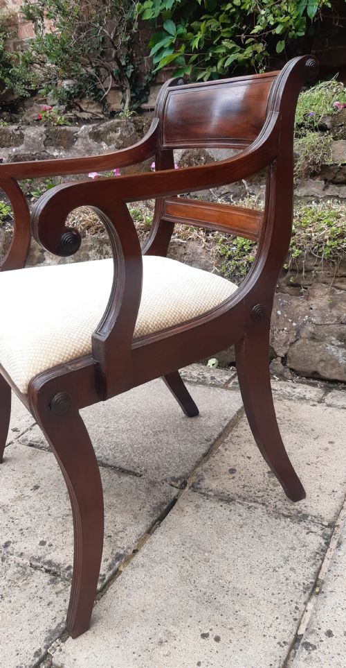 REGENCY DESK CHAIR MAHOGANY - ADDITIONAL PHOTO 6