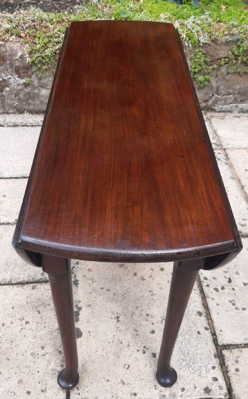 SUPER SMALL PAD FOOT DROP LEAF MAHOGANY DINING TABLE - ADDITIONAL PHOTO 2