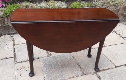 SUPER SMALL PAD FOOT DROP LEAF MAHOGANY DINING TABLE - ADDITIONAL PHOTO 4