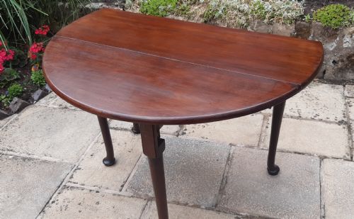 SUPER SMALL PAD FOOT DROP LEAF MAHOGANY DINING TABLE - ADDITIONAL PHOTO 5