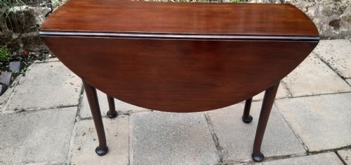 SUPER SMALL PAD FOOT DROP LEAF MAHOGANY DINING TABLE - ADDITIONAL PHOTO 7