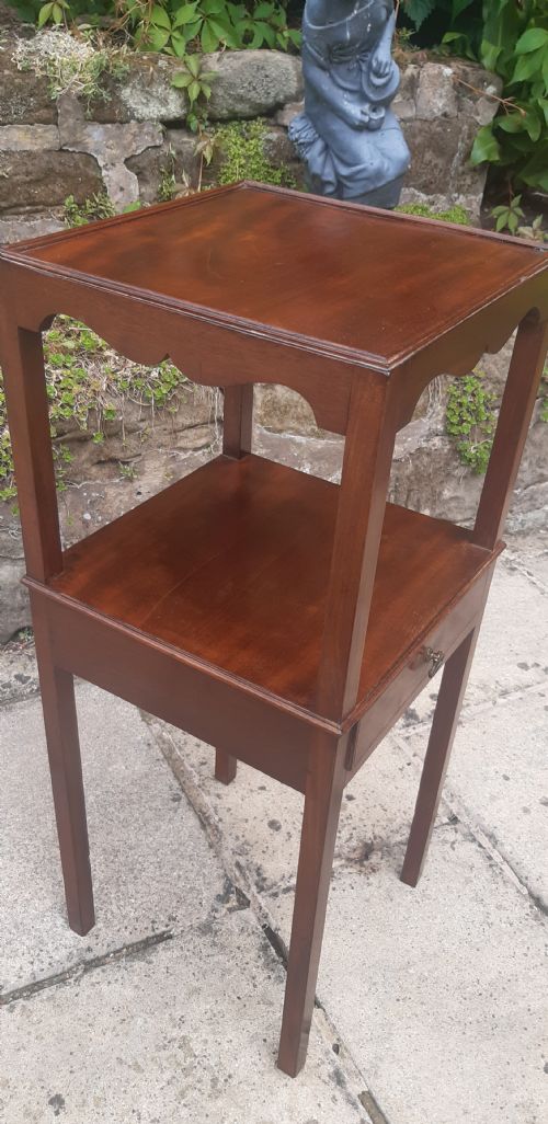 BEDSIDE TABLE GEORGIAN MAHOGANY - ADDITIONAL PHOTO 3