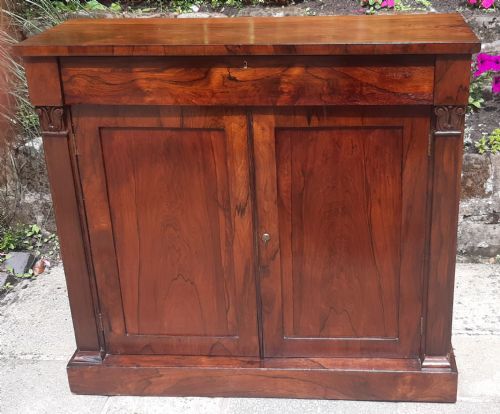 rosewood side cabinet chiffonier - CATEGORY: ANTIQUE SIDEBOARDS - DATED REGENCY