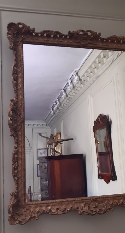 GILT GILTWOOD MIRROR - ADDITIONAL PHOTO 4