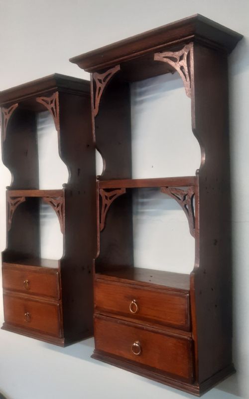 a rare pair of hanging shelves - CATEGORY: ANTIQUE FURNITURE - DATED 18TH CENTURY