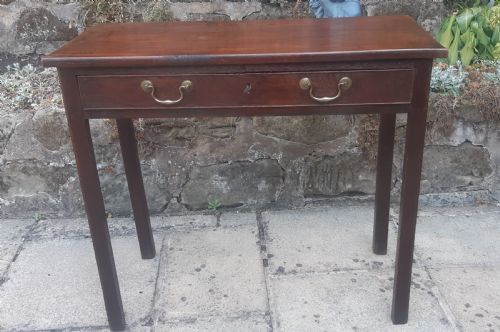 georgian oak hall side table narrow - CATEGORY: ANTIQUE TABLES - DATED 18TH CENTURY