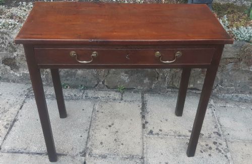 GEORGIAN OAK HALL SIDE TABLE NARROW - ADDITIONAL PHOTO 2