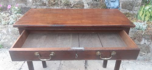 GEORGIAN OAK HALL SIDE TABLE NARROW - ADDITIONAL PHOTO 5